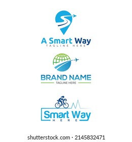 Smart Way, Travel Agency, Logo Design Template