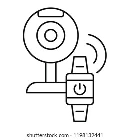 Smart web camera icon. Outline illustration of smart web camera vector icon for web design isolated on white background