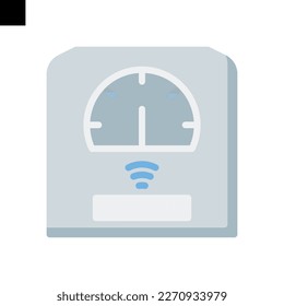 smart weight scale icon flat style vector