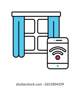 smart windon Vector Filled outline illustration style icon. EPS 10 file