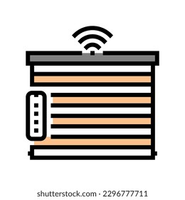 smart window blinds home color icon vector. smart window blinds home sign. isolated symbol illustration