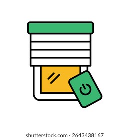 Smart Window Blinds Icon vector stock illustration