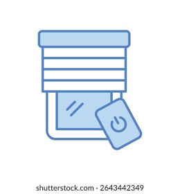 Smart Window Blinds Icon vector stock illustration