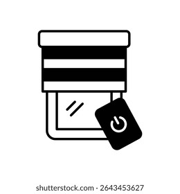 Smart Window Blinds Icon vector stock illustration