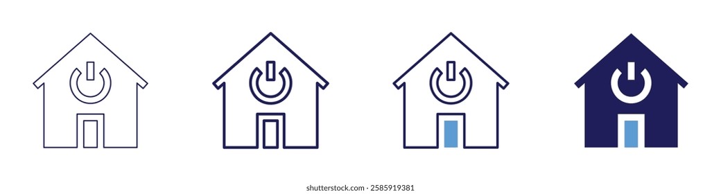 Smart window icon in 4 different styles. Thin Line, Line, Bold Line, Duotone. Duotone style. Editable stroke.