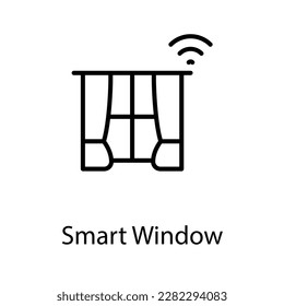 Smart window icon design stock illustration