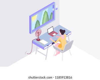Smart Window Scene for Smart room