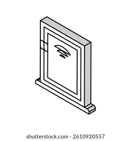 smart window sensor home isometric icon vector. smart window sensor home sign. isolated symbol illustration