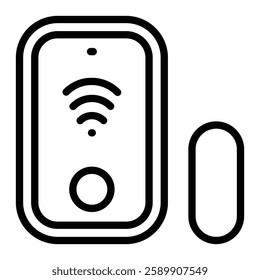 Smart Window Sensor Vector Line Icon Design For Persoanl And Commercial Use