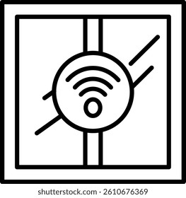 Smart Window Vector Line Icon Design