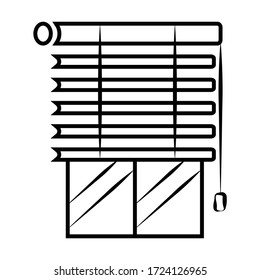 Smart windows jalousie icon vector