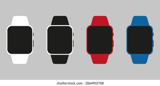 Smart wireframe watch aislado en fondo blanco. Gráficos vectoriales
