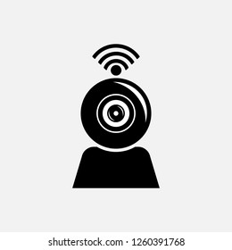 Smart wireless ip camera icon. Smart home camera concept symbol design. Stock - Vector illustration can be used for web