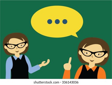 smart woman in conversation
