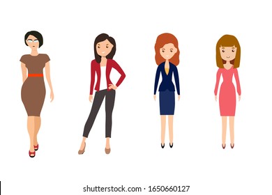 Smart Woman office worker in casual style dressing icon