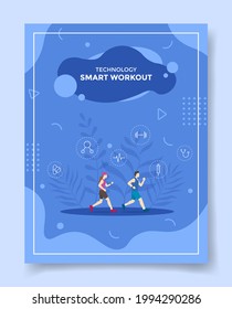 smart workout concept for template of banners, flyer, books, and magazine cover