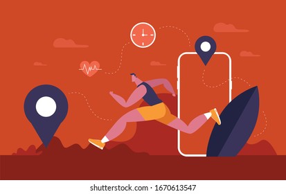 Un entrenamiento inteligente. Joven corriendo o trotando en el parque.