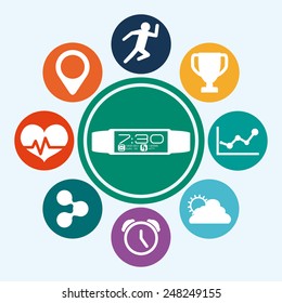 smart wristband design, vector illustration eps10 graphic 