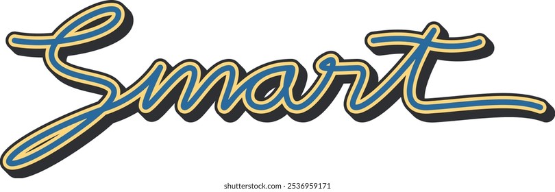 Design de escrita inteligente em fundo branco