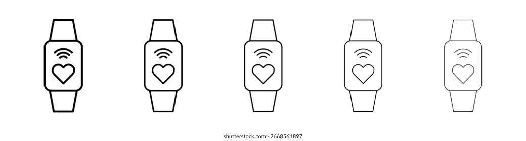 Smartband icon filled flat sign concept for web design.