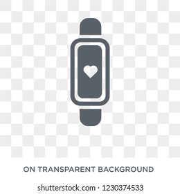 Smartband icon. Trendy flat vector Smartband icon on transparent background from Electronic devices collection. 