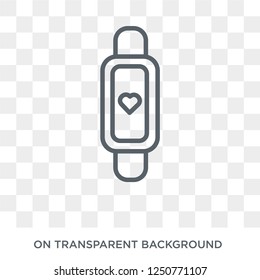 Smartband icon. Trendy flat vector Smartband icon on transparent background from Electronic devices collection. High quality filled Smartband symbol use for web and mobile