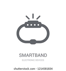 Smartband icon. Trendy Smartband logo concept on white background from Electronic Devices collection. Suitable for use on web apps, mobile apps and print media.