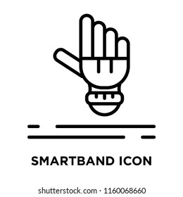 Smartband icon vector isolated on white background, Smartband transparent sign , line symbol or linear element design in outline style