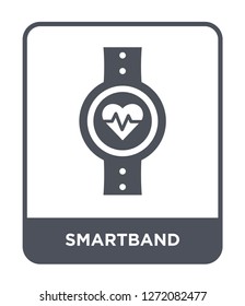 smartband icon vector on white background, smartband trendy filled icons from Electronic devices collection, smartband simple element illustration