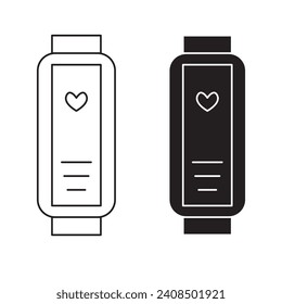 Smartband-Symbolsammlung oder -satz. Smartband Thin Vektorgrafik