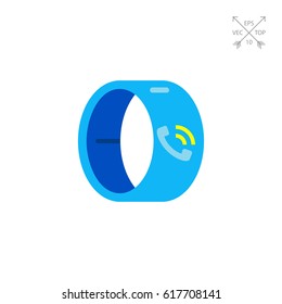 Smartband with Telephone Receiver Icon