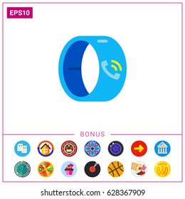 Smartband with Telephone Receiver Icon