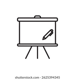 Smartboard-Symbol mit Stift für moderne Klassenzimmer-Technologie