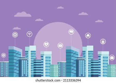 Smartcity And Apps Buildings Scene