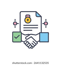 smart-contract icon vector illustration new style