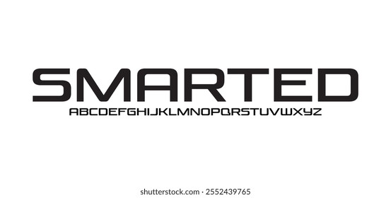 Smarted, Abstract digital modern alphabet fonts. Typography technology electronic dance music future creative font.
