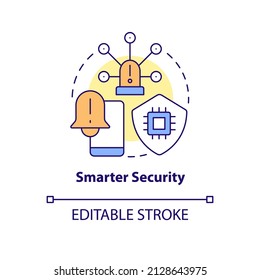 Smarter Security Concept Icon Smart Technology Stock Vector (Royalty ...