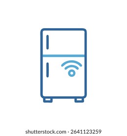 smart-fridge icon vector illustration style