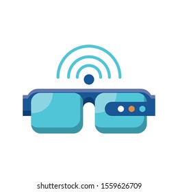 smartglasses icon design, Digital technology communication social media internet web and wireless theme Vector illustration