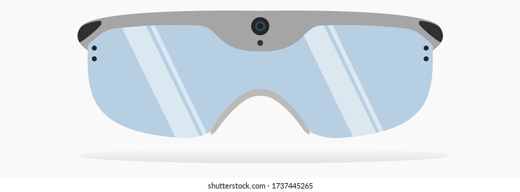 Smartglasses or smart glasses or AR glasses are wearable computer glasses. Front view. 