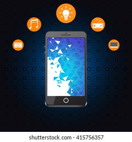 smarth phone mobile with application