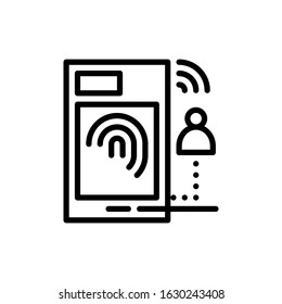  Smarthome, fingerprint icon, elements of smarthome icon set, premium line icon for web design and app development