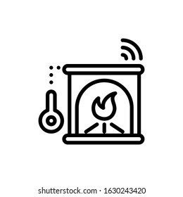 Smarthome, fireplace icon, elements of smarthome icon set, premium line icon for web design and app development