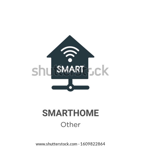 Smarthome glyph icon vector on white background. Flat vector smarthome icon symbol sign from modern other collection for mobile concept and web apps design.