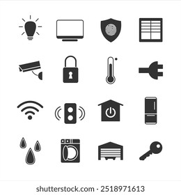 Smarthome icon connection access illustration.