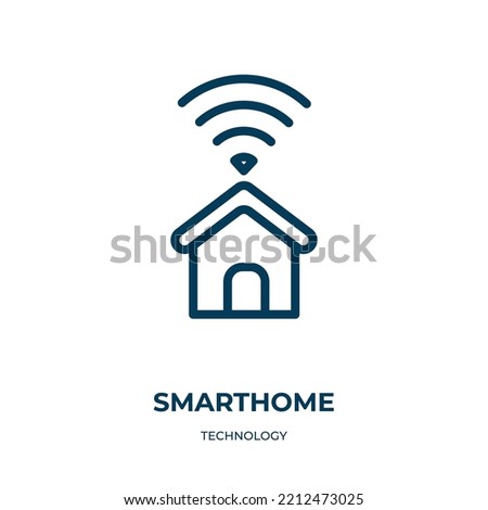 Smarthome icon. Linear vector illustration from technology collection. Outline smarthome icon vector. Thin line symbol for use on web and mobile apps, logo, print media.