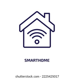 smarthome icon from other collection. Thin linear smarthome, app, smart outline icon isolated on white background. Line vector smarthome sign, symbol for web and mobile