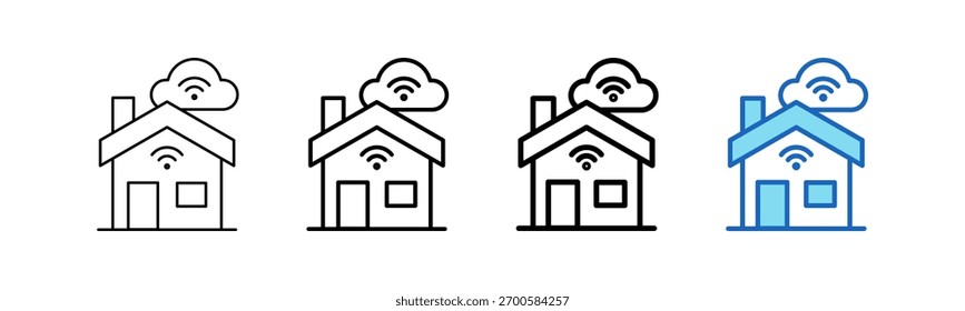 Ícone Smarthome estilo de contorno Ilustração de vetor