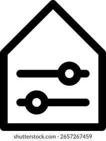 Icono de casa inteligente. Diseño De Estilo Lineal Delgado Aislado Sobre Fondo Blanco