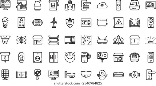 Smarthome icons High-Quality Vector Icons Collection with Editable Stroke. Ideal for Professional and Creative Projects.